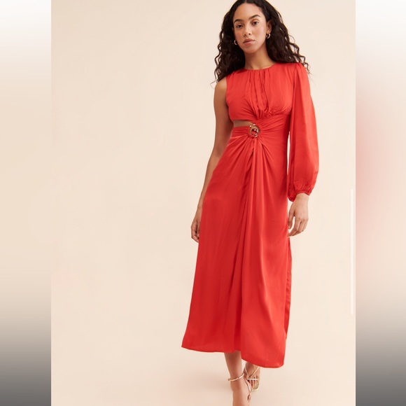 FARM Rio Red One-Shoulder Maxi Dress - Picture 4 of 12